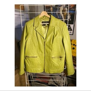 Terry Lewis Lime Leather Jacket